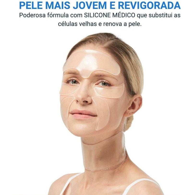 Silicone Rejuvenex - Adesivos Antirrugas Reutilizáveis.